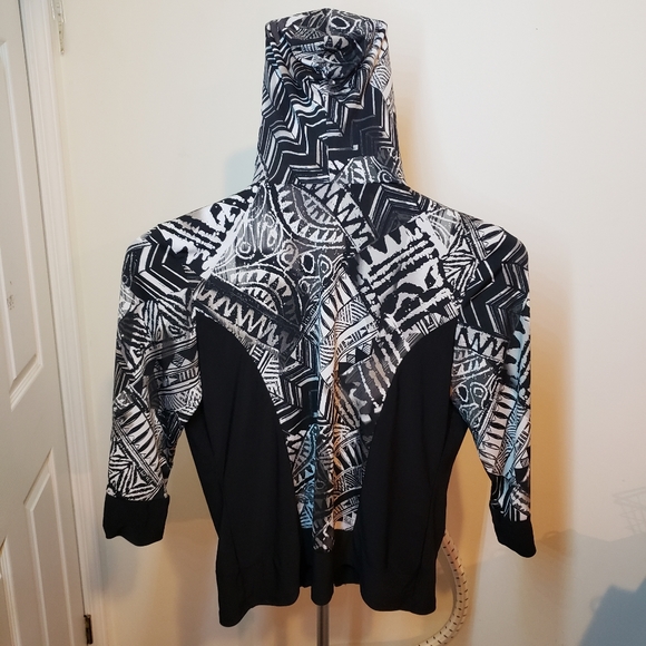 Clientele stretch black and white hoodie - Picture 5 of 8